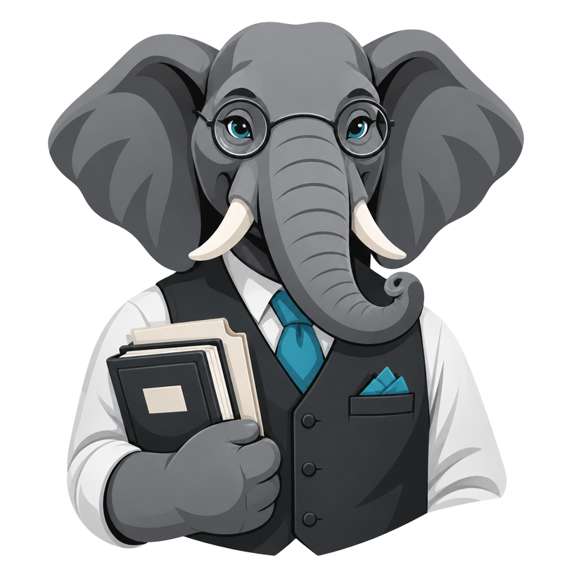 Archive the elephant as a flat mascot mark