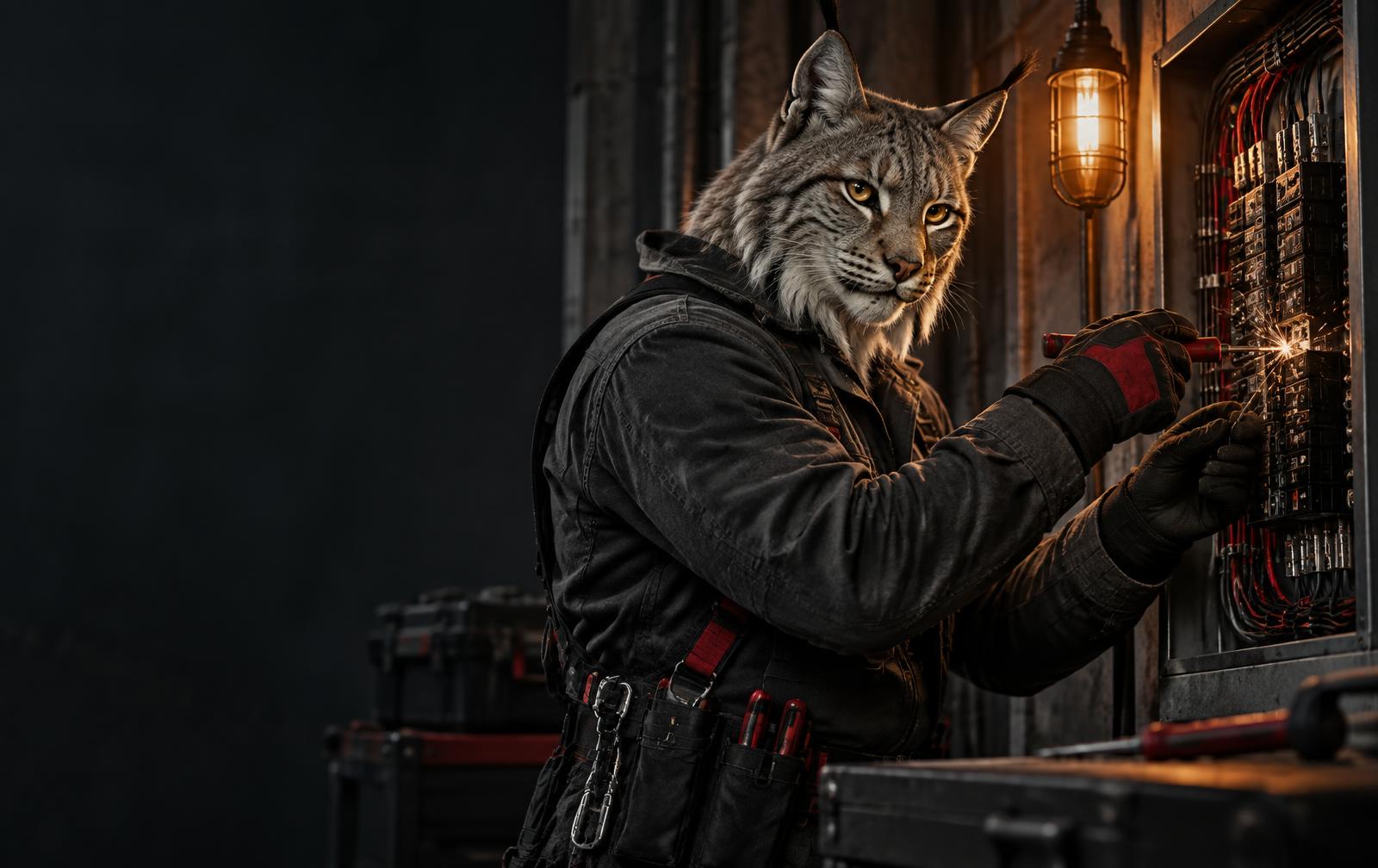 Amp the lynx working at a breaker panel