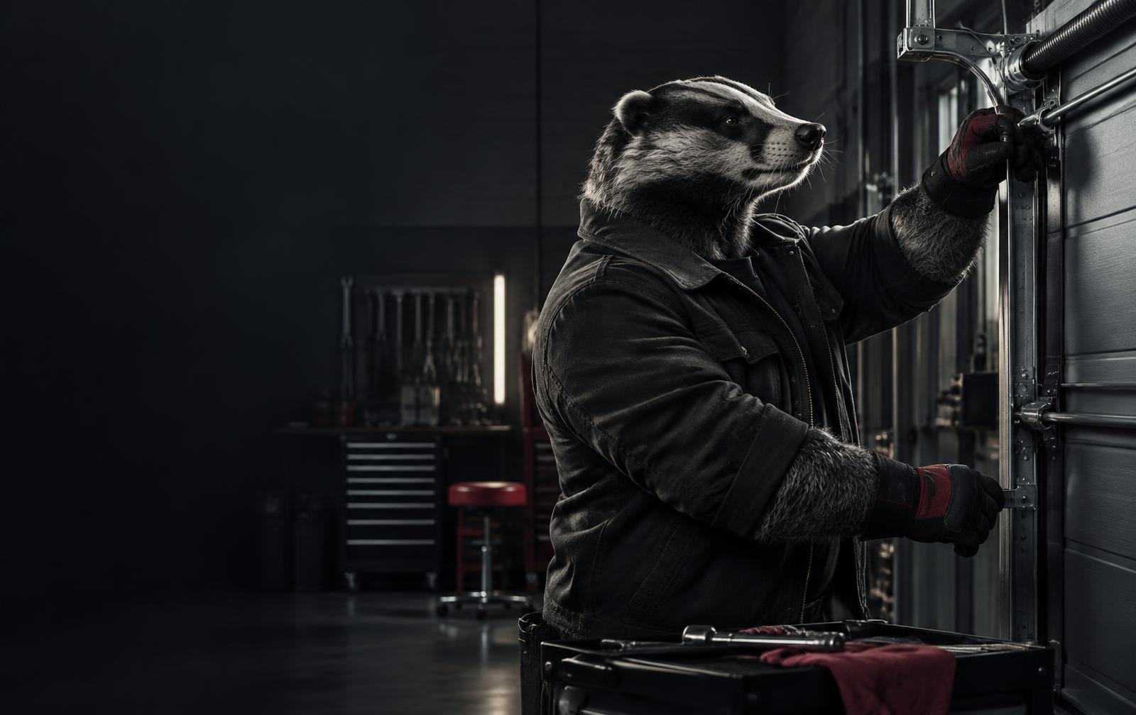 Torque the badger testing a garage door mechanism